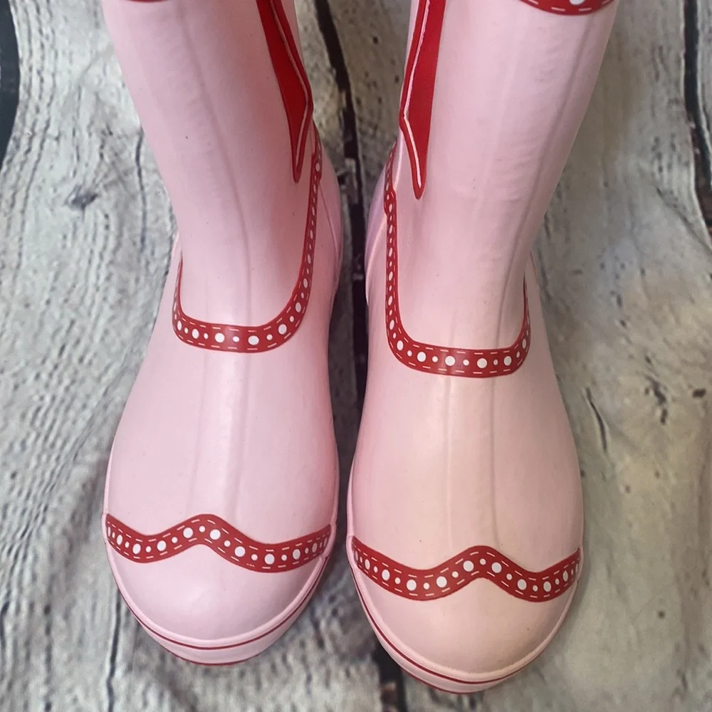 The Original Muck Boot Company Pink Red Rain Boots Girl’s Size 3 Size 4